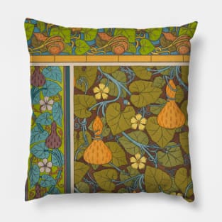 Art Nouveau Botanical Patterns Pillow