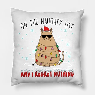 On the naughty list Pillow