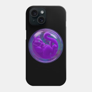 Purple Cat in a Bubble Phone Case