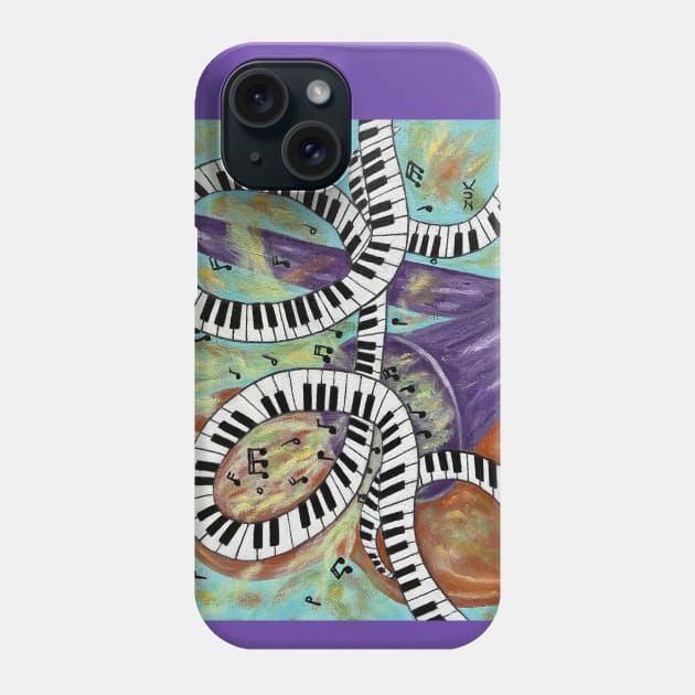 Jazz Trio Phone Case by KarenZukArt