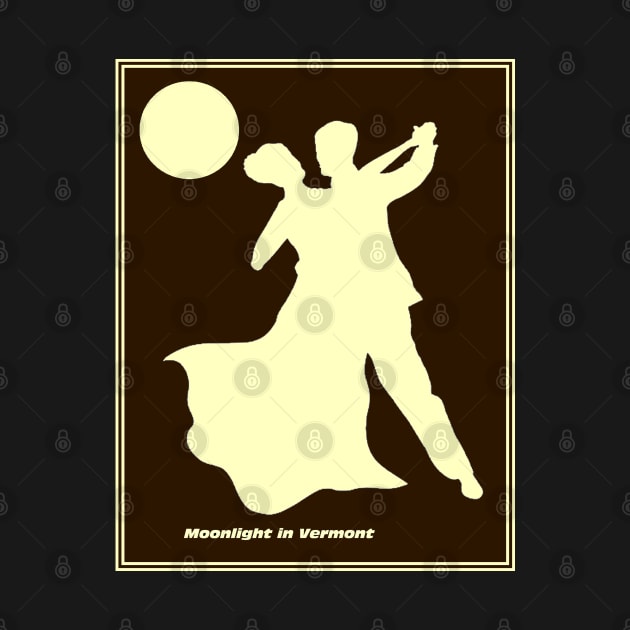 Moonlight in Vermont Song Silhouette Dance Couple Print by posterbobs