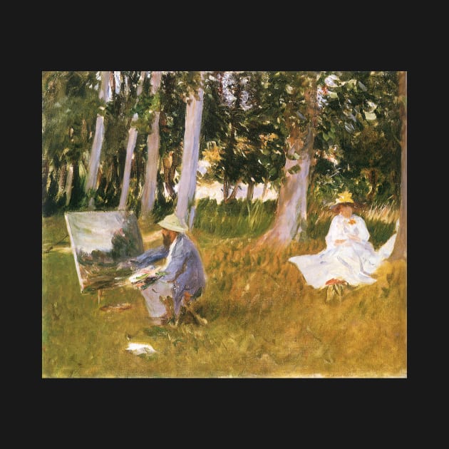 Claude Monet Painting By the Edge of a Wood by John Singer Sargent by MasterpieceCafe