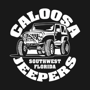 Hoodie White Logo Caloosa Jeepers T-Shirt