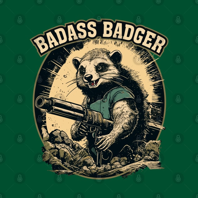 Badass Badger - Defender Of Territories by Dazed Pig