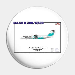 DeHavilland Canada Dash 8-300/Q300 - Bombardier Aerospace "House Colours" (Art Print) Pin