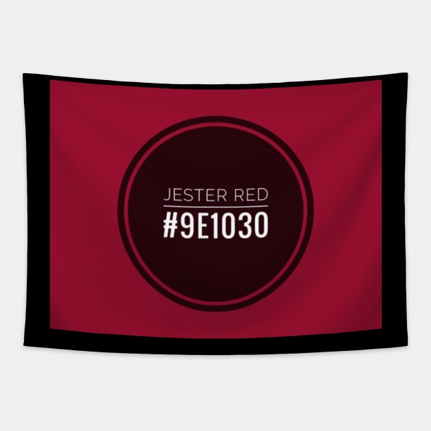 Jester Red with Hex Code Tapestry by Lisamariesumner