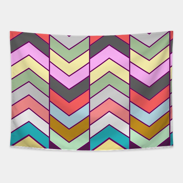 Zig Zag Chevron Abstract Pattern Tapestry by SweetDelight33