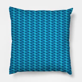 Blue colorful geometric patterns Pillow