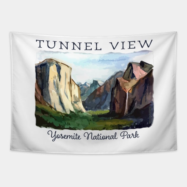 Tunnel View - Yosemite National Park Tapestry by jdunster