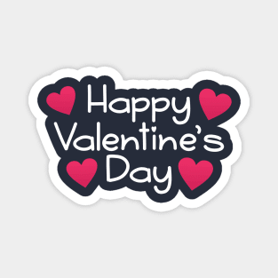 Simple Happy Valentine's Day Handwritten Greeting Magnet