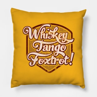 Whiskey Tango Foxtrot - Code Orange Pillow