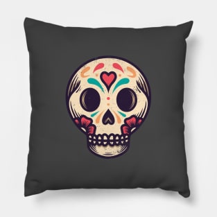 Dia de Muertos Sugar Skull Pillow