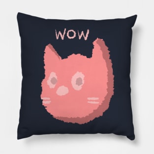 "wow" Cat Pillow