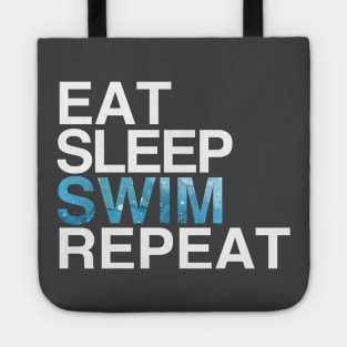 Eat Sleep Swim Repeat Swimmers Shirt Tote