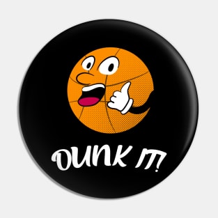 Funny Basketball Dunk It Cartoon Basketballer Pin