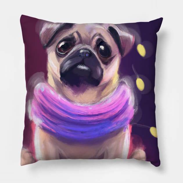 Cute Pug Pillow by Play Zoo