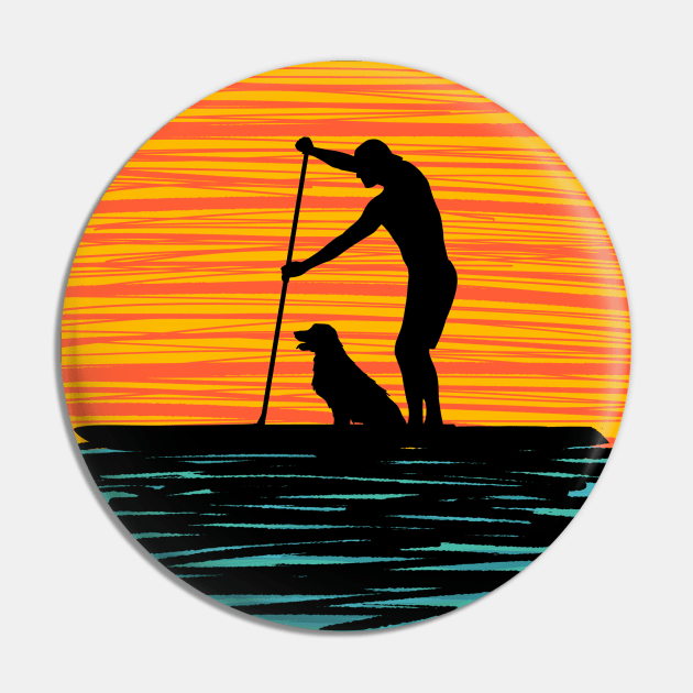 Paddle boarding with Dog Pin by comecuba67