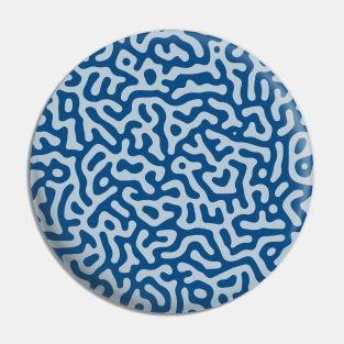 Blue Tones Turing Pattern Pin