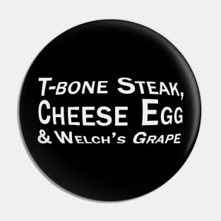 Guest Check T-bone Steak Cheese Eggs And Welch's Grape Pin