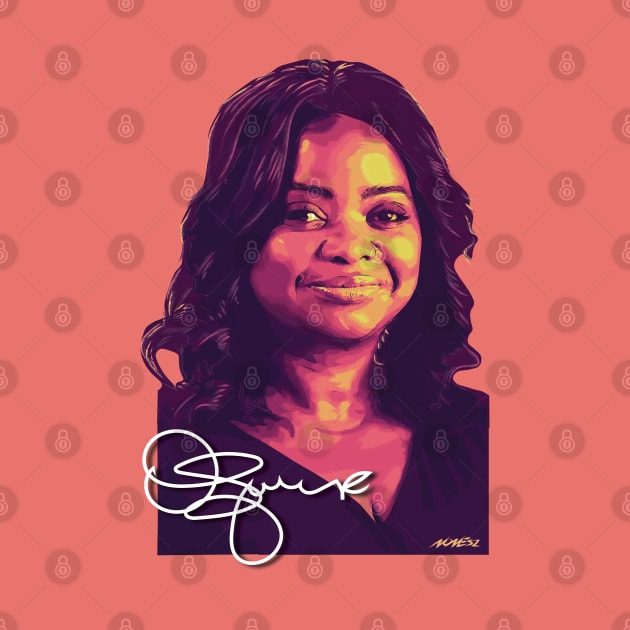 Octavia Spencer Signed Portrait by Nonesz Workshop