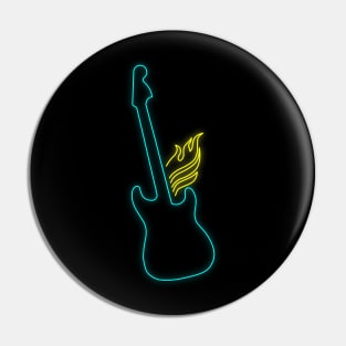 Electric Guitar Neon Light Pin