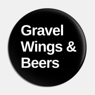 Gravel, Wings and Beers Cycling Shirt, Funny Gravel, Gravel Lover, Gravel Roads, Cycling Fiesta, Gravel Party, Gravel Bikes and Beer Lover, Gravel Bikes, Wings Lover, Gravel Shirt, Graveleur, Gravelista, Gravel Party, Gravel Gangsta Pin