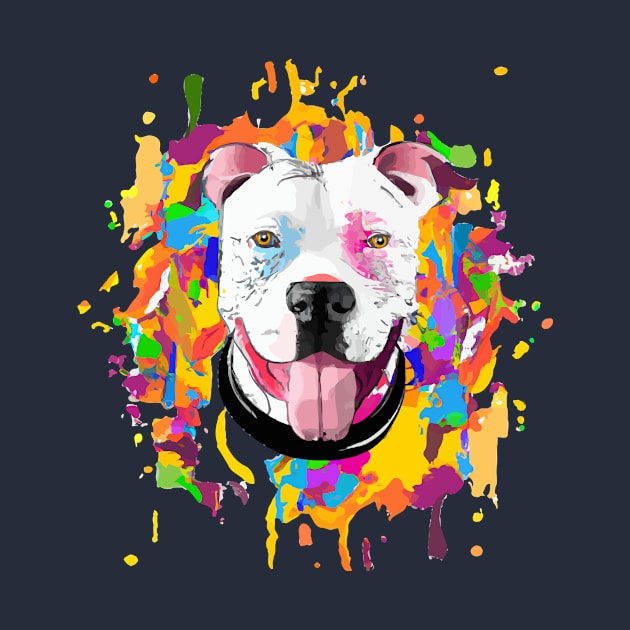 Dogo Argentino Happy Dog Watercolor by Furrban