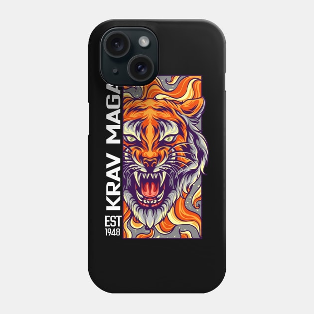 Killer Krav Maga Tiger Design Phone Case by loumed