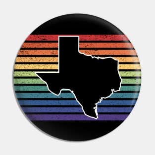 Texas State Rainbow Gay Pride Pin