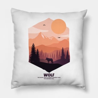 wolf art Pillow