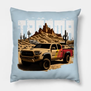 Tacoma Offroad Vintage Style Design Pillow