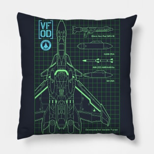 Macross VF0D Blueprint Pillow