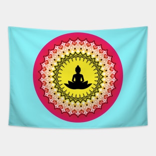 Buddha - A Peaceful Soul Mandala Print Design GC-092-12 Tapestry