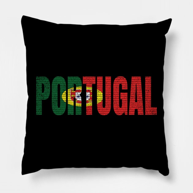 Portugal Country Vintage Portuguese National Flag Gift Pillow by Grabitees