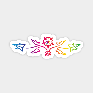 Rainbow colored emblem ornament Magnet