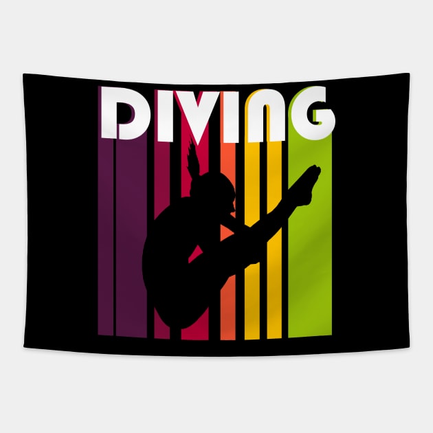 High Diver Funny Springboard Diving Girls Gifts Tapestry by Bezra