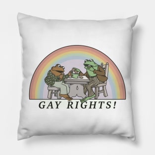 Frog and Toad say GAY RIGHTS <3 Pillow