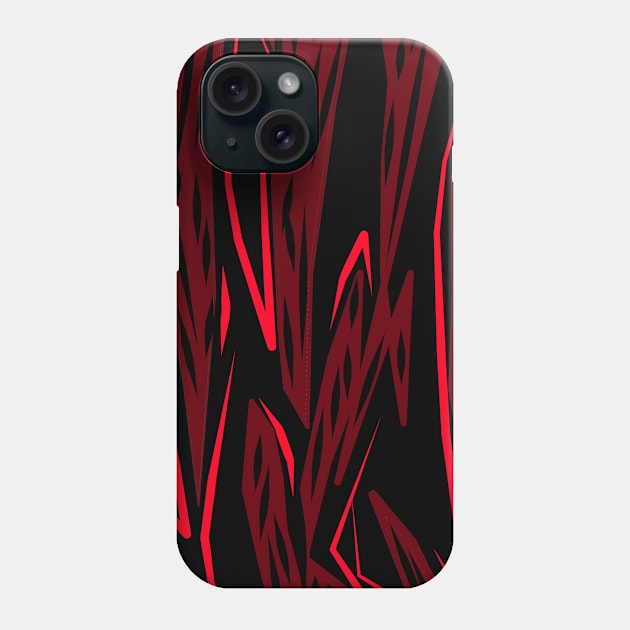 Red geometric shapes Phone Case by jen28