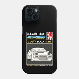 Mazda RX-7 FC3s Car Maintenance Manual Cover Phone Case