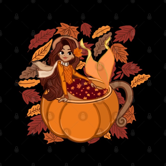 Fall Mermaid by Octopus Cafe