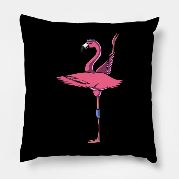 Flamingo Bird Yoga Workout Lover Pillow by underheaven