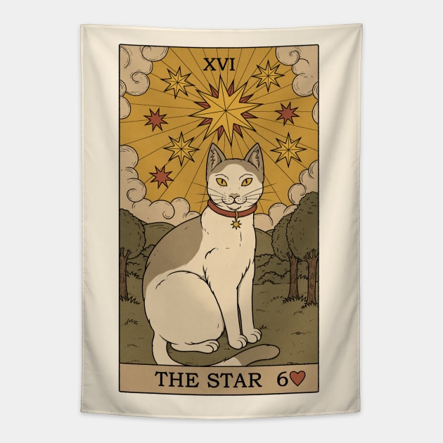 The Star - Cats Tarot Tapestry by thiagocorrea