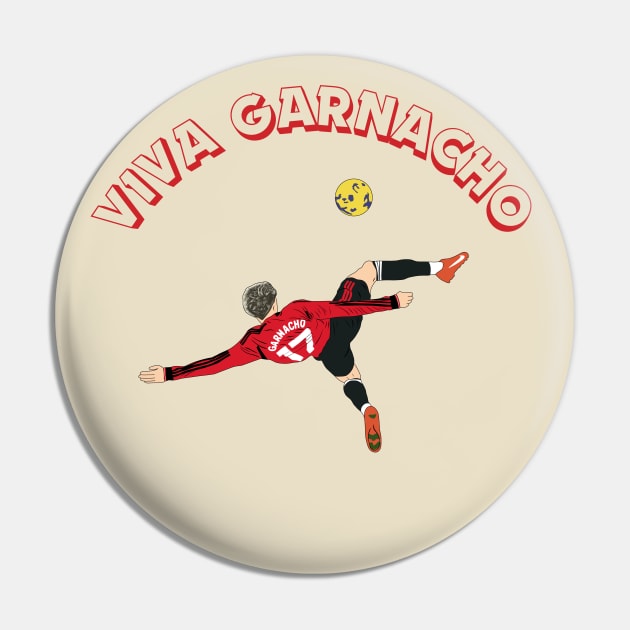 Viva Garnacho Alejandro Garnacho Overhead Kick Goal Pin by Hevding