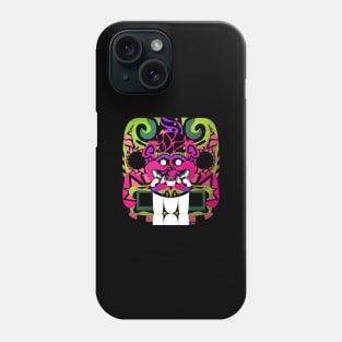 the jaguarman in cougar codex in mandala mayan pattern Phone Case