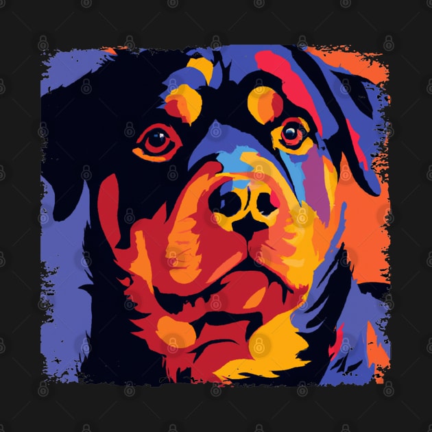 Rottweiler Pop Art - Dog Lover Gifts by PawPopArt