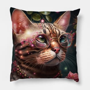 Visionary Bengal Cat Pillow