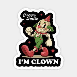 Funny Jester Halloween Magnet