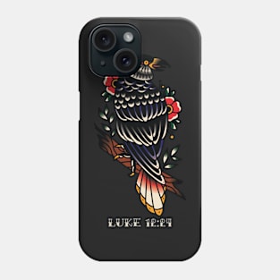 Raven American Traditional Tattoo Flash Phone Case