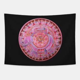 Amor (love) elephant free-hand mandala Tapestry