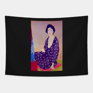 "Woman in a Summer Garment" by Hashiguchi Goyo (1920) TECHNICOLOR REMASTERED Tapestry